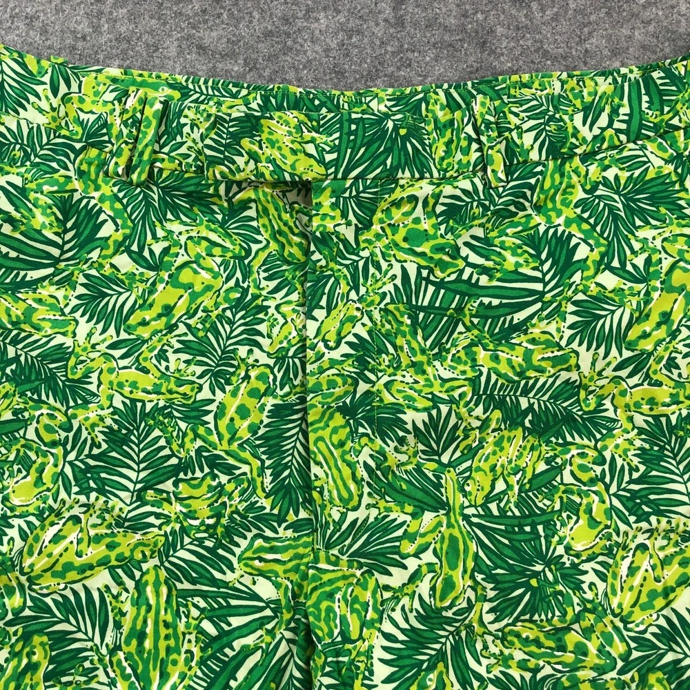 RLX Ralph Lauren Mens Shorts 36 Green Tropical Frog Palm Leaf Chino Golf